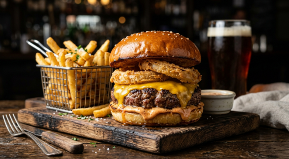 Burguer Seu paixão + Batata.