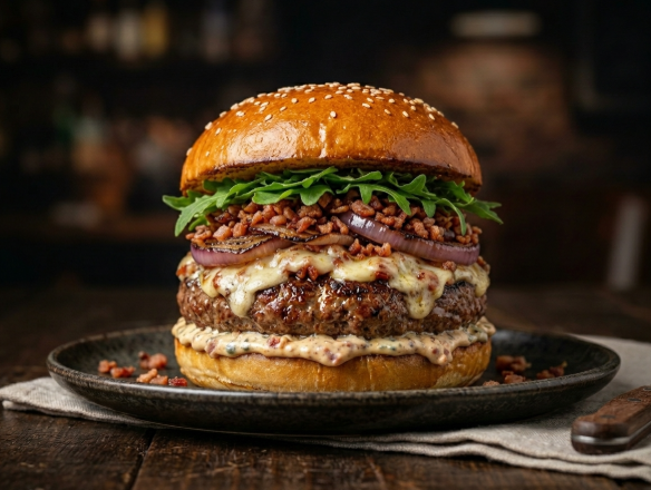 Burguer Baconium + Batata.