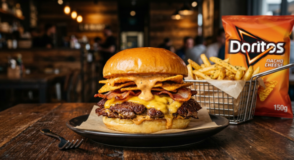 Burguer Smash doritos + Batata.