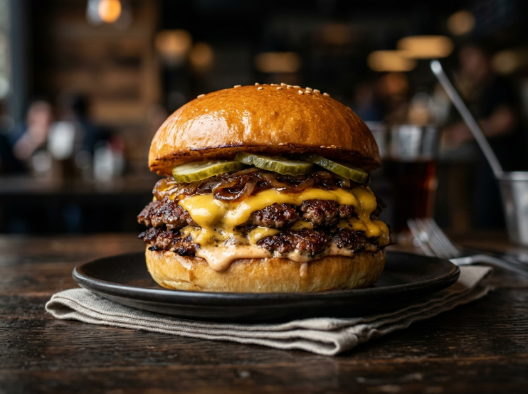 Burguer Fusão Smash + Batata.